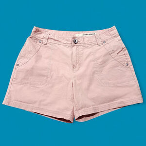 Hipster Preppy Paper Bag Textured Pastel Pink Cotton Shorts 4